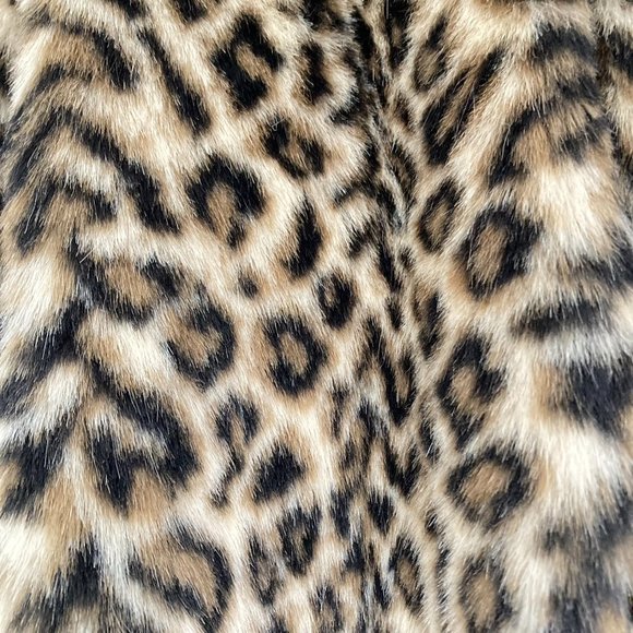 Vintage Faux Fur Animal Print Short Length Coat UK Size 16 - Picture 7 of 15